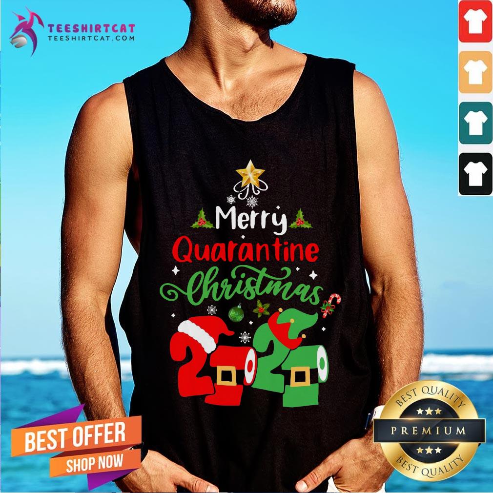 Awesome Merry Quarantine Christmas 2020 Pajamas Holidays Shirt
