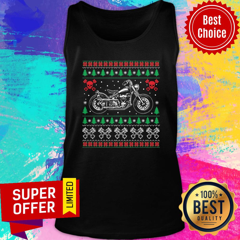 Awesome Motorcycle Biker Ugly Christmas Shirt