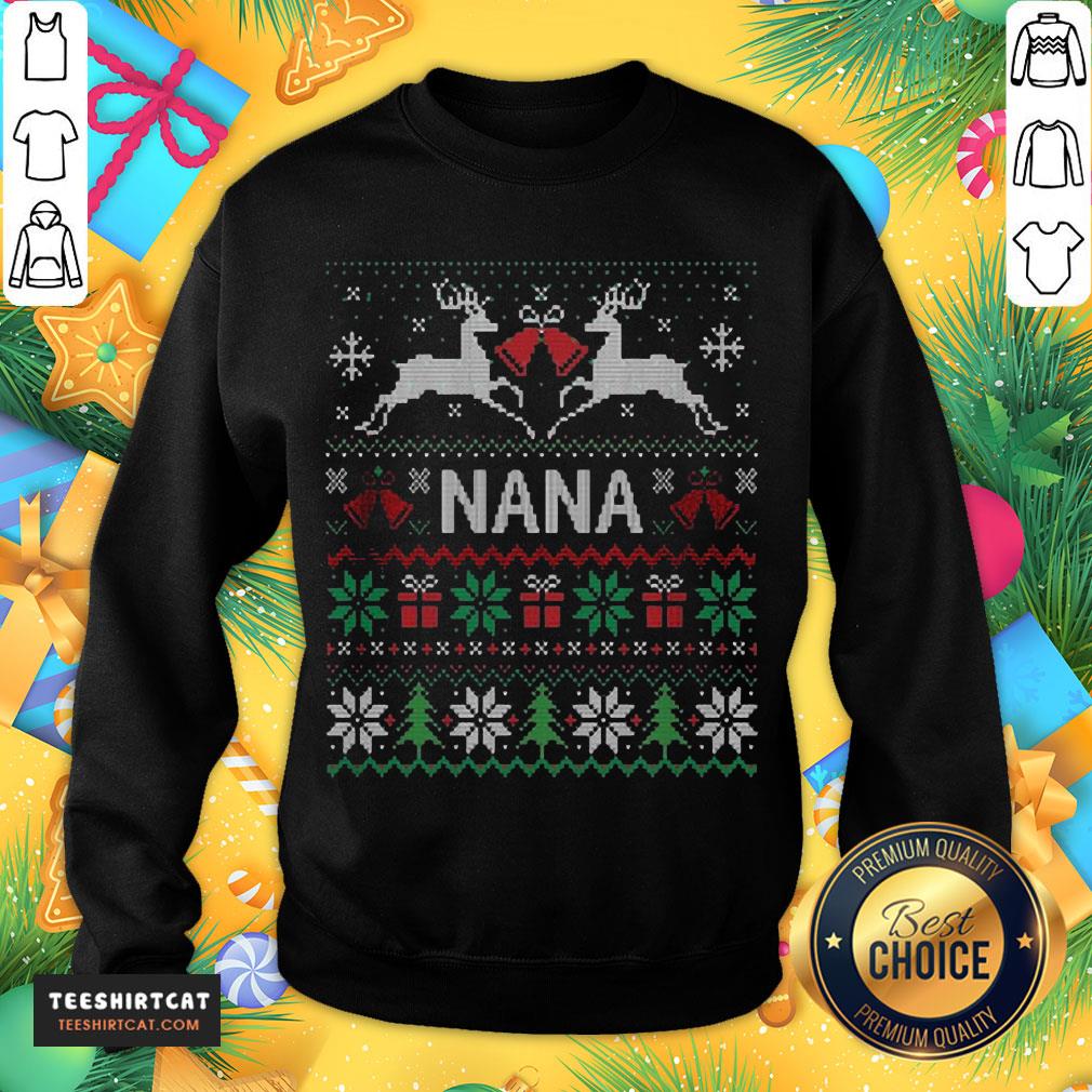 Awesome Nana Reindeer Ugly Merry Christmas Gift Shirt