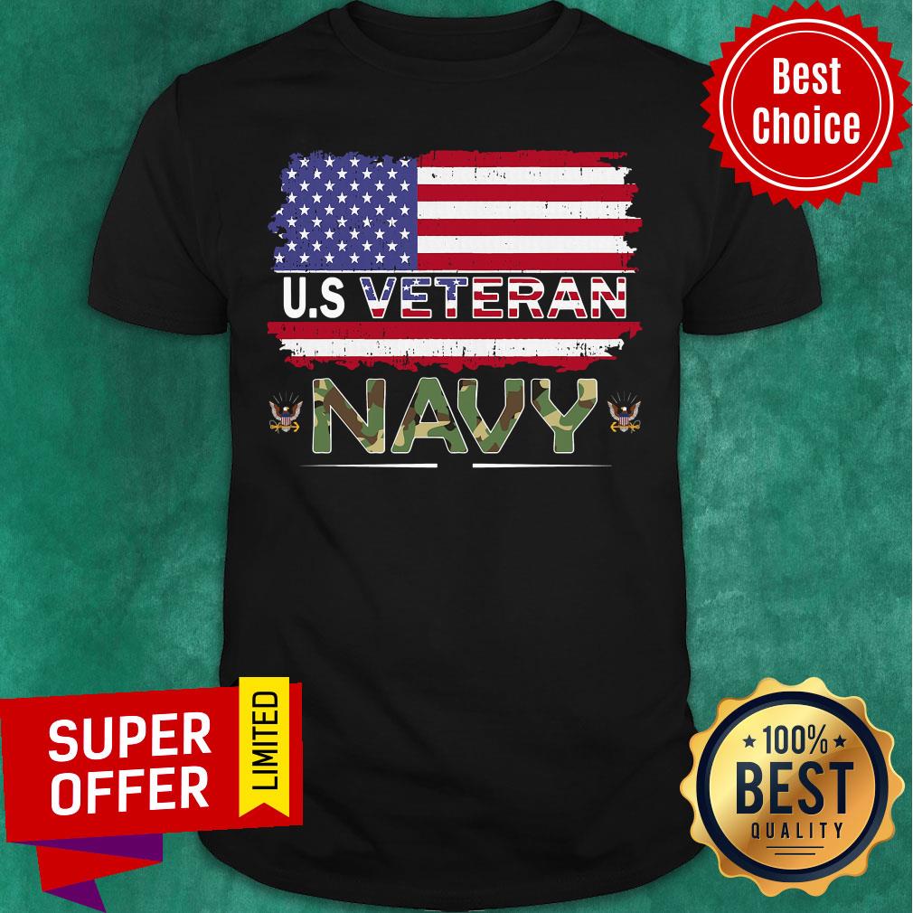 Awesome Navy Us Veteran American Flag Shirt