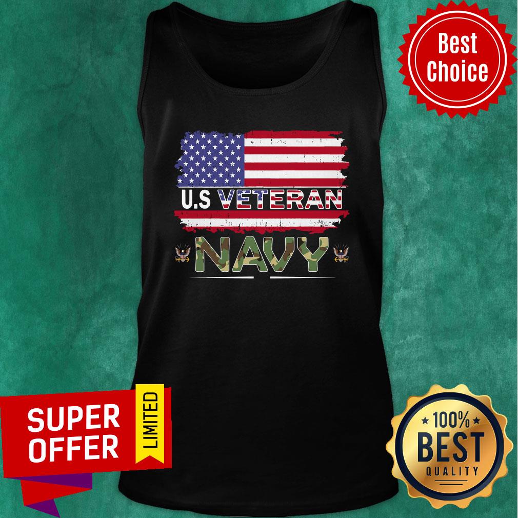 Awesome Navy Us Veteran American Flag Shirt