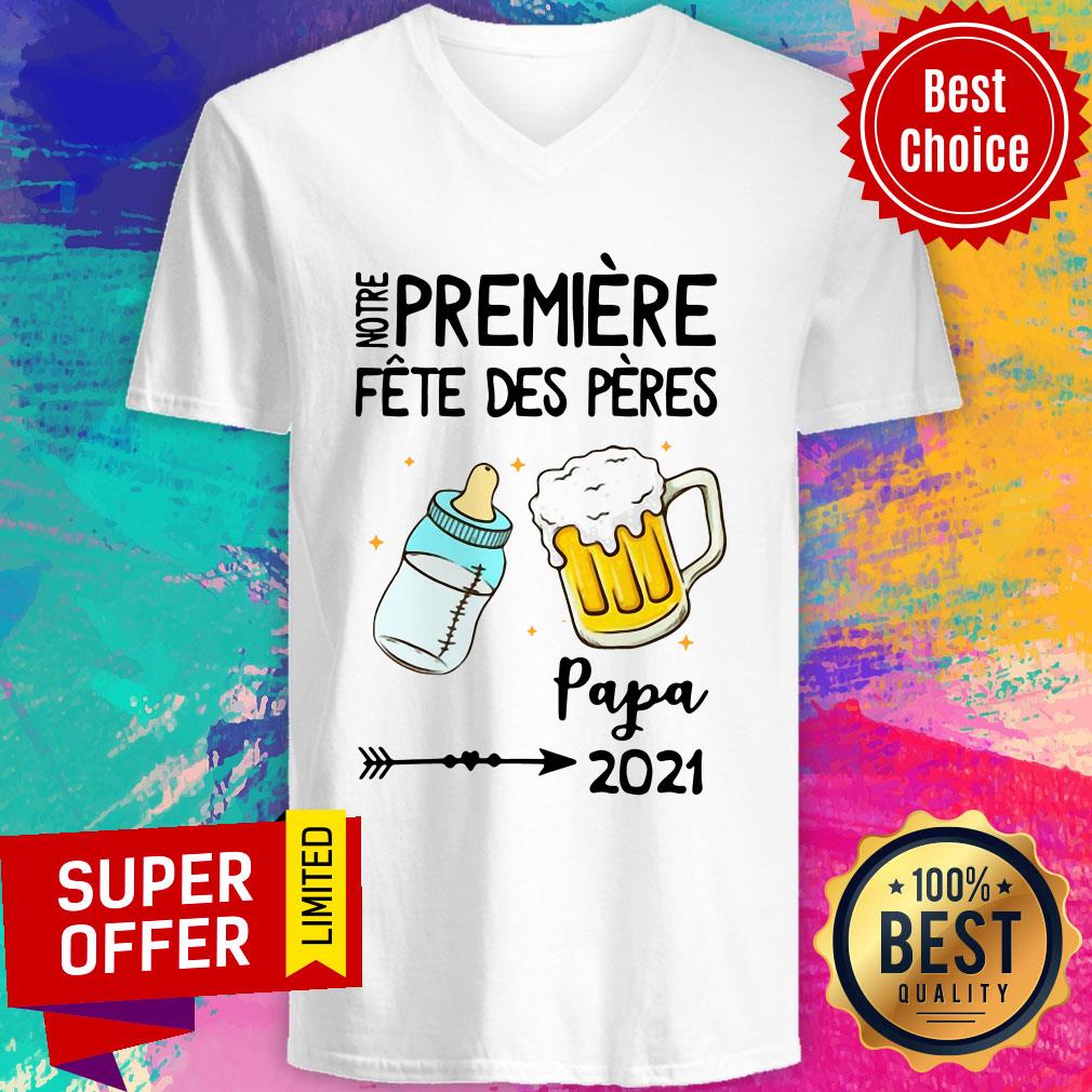 Awesome Notre Première Fête Des Pères Papa 2021 Shirt