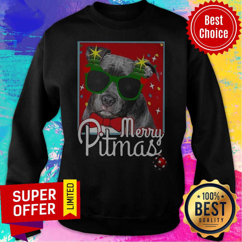 Awesome Pitbull Merry Pitmas Shirt
