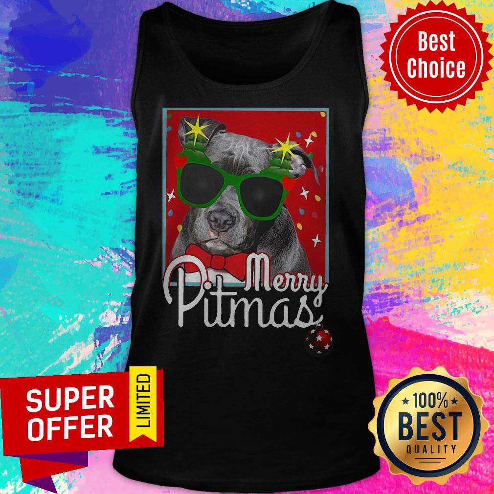 Awesome Pitbull Merry Pitmas Shirt