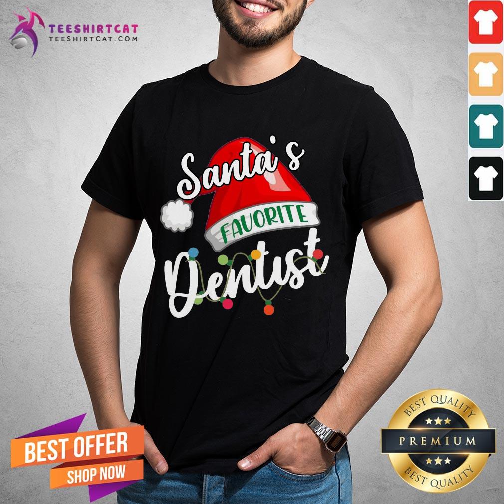 Awesome Santa's Favorite Dentist Christmas Shirt