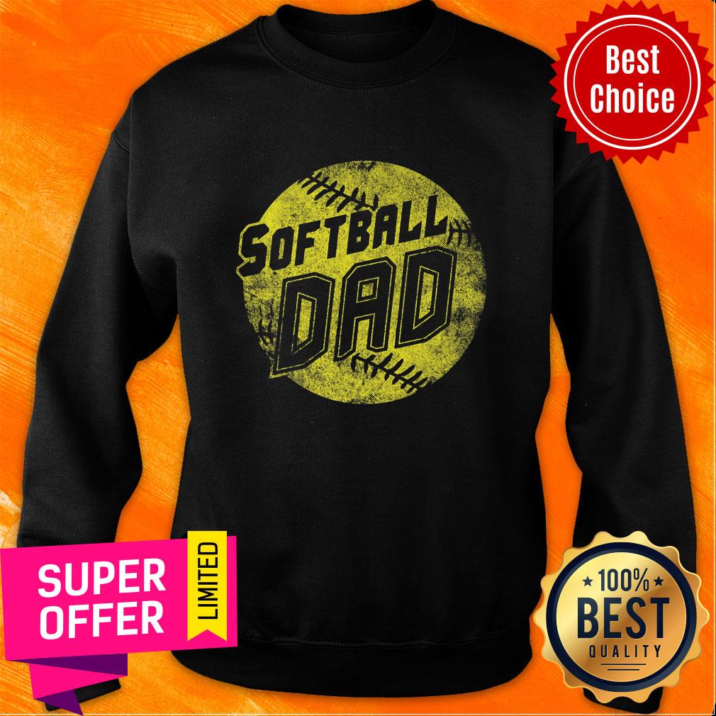 Awesome Softball Dad Crewneck Shirt
