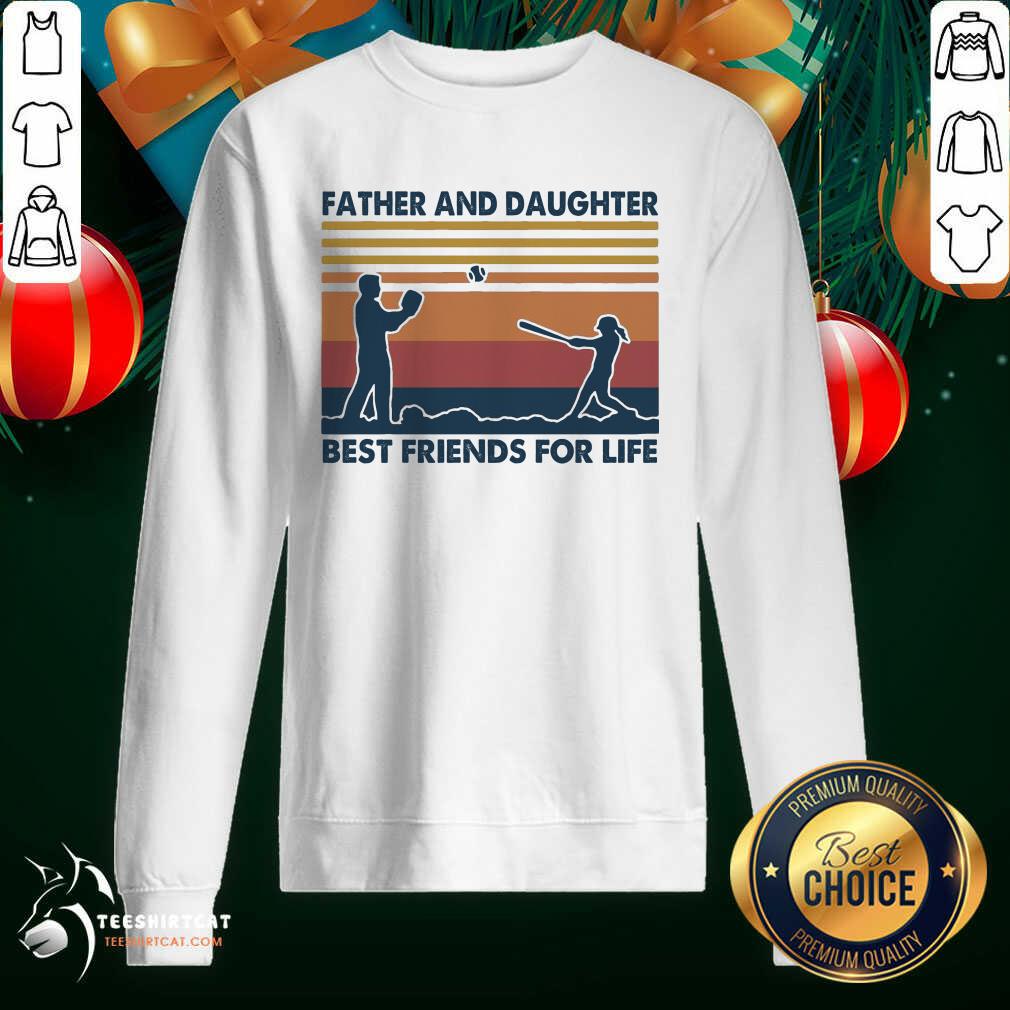 Awesome Softball Father And Daughter Best Friends For Life Vintage Shirt