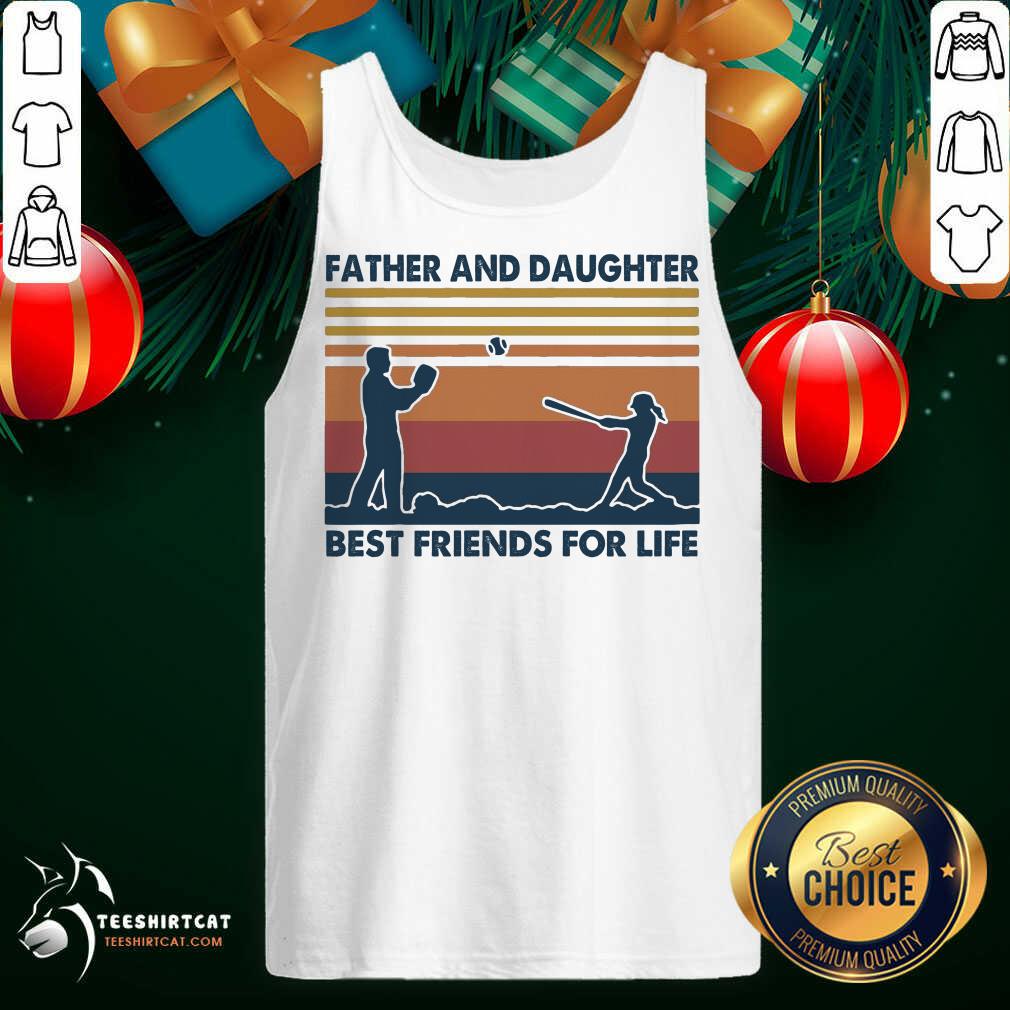 Awesome Softball Father And Daughter Best Friends For Life Vintage Shirt