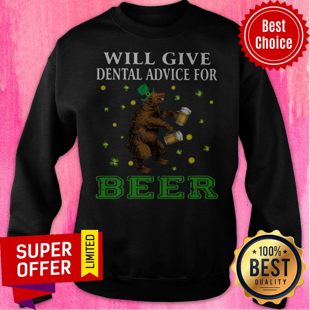 Awesome St. Patrick’s Bear Will Give Dental Advice For Beer Shirt