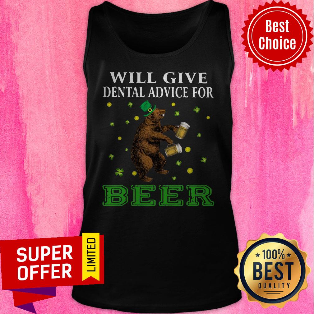 Awesome St. Patrick’s Bear Will Give Dental Advice For Beer Shirt