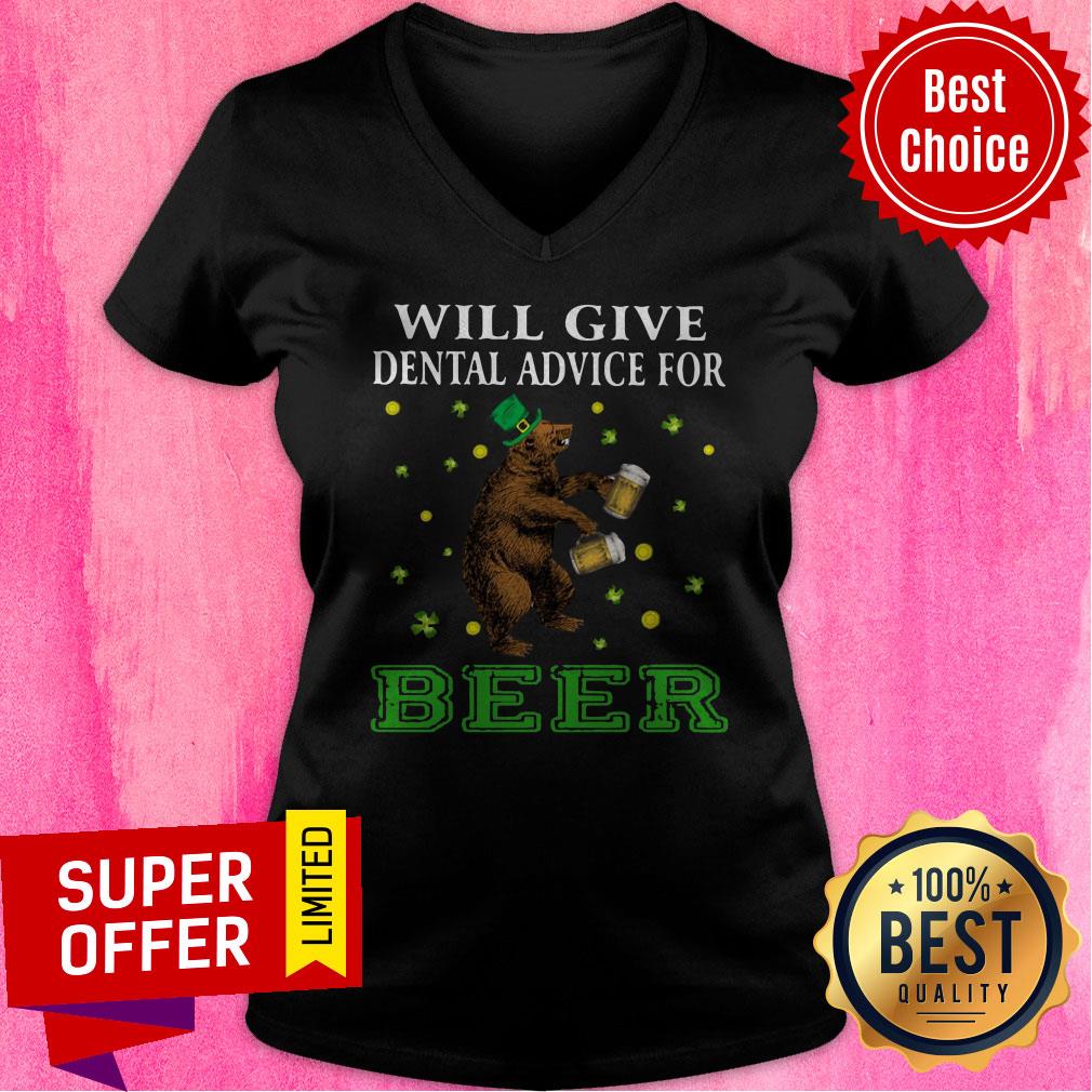 Awesome St. Patrick’s Bear Will Give Dental Advice For Beer Shirt