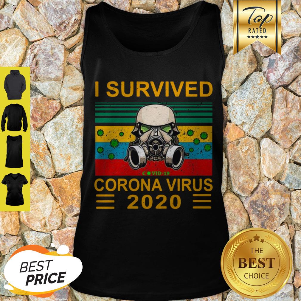 Awesome Stormtrooper I Survived Covid-19 Coronavirus 2020 Vintage Shirt