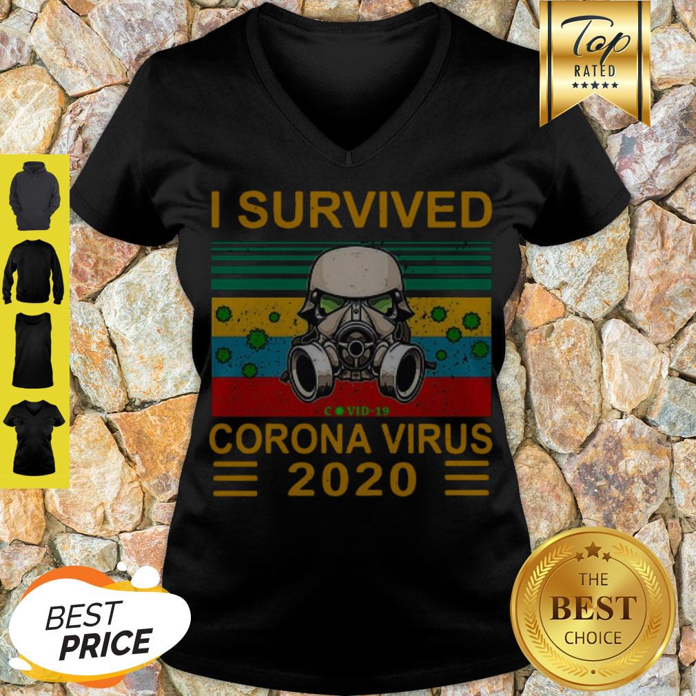 Awesome Stormtrooper I Survived Covid-19 Coronavirus 2020 Vintage Shirt