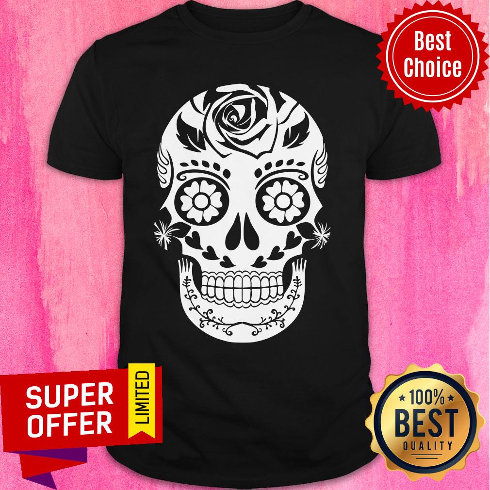 Awesome Sugar Skull Halloween White Shirt