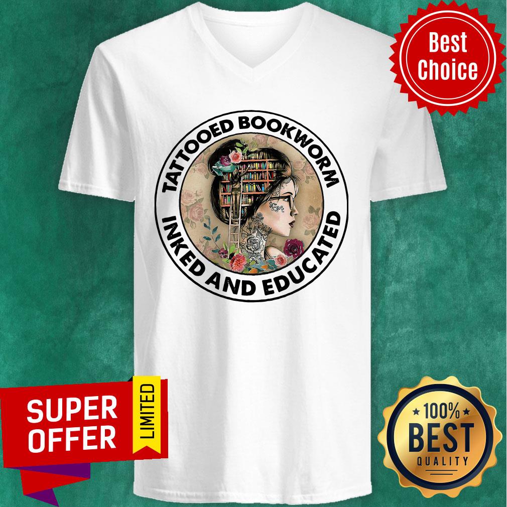 Awesome Tattooed Bookworm Inked And Educated Shirt