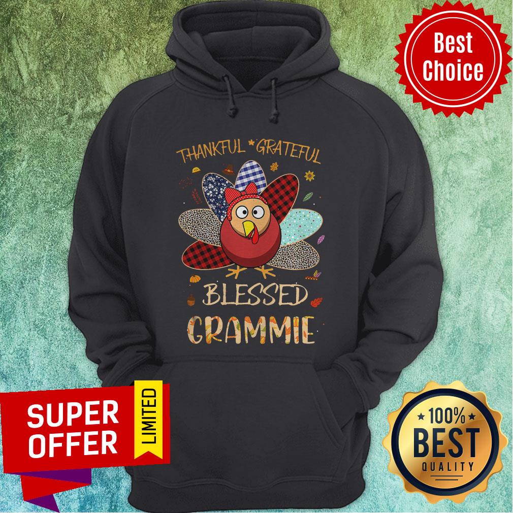 Awesome Thanksgiving Thankful Grateful Blessed Grammie Turkey Shirt