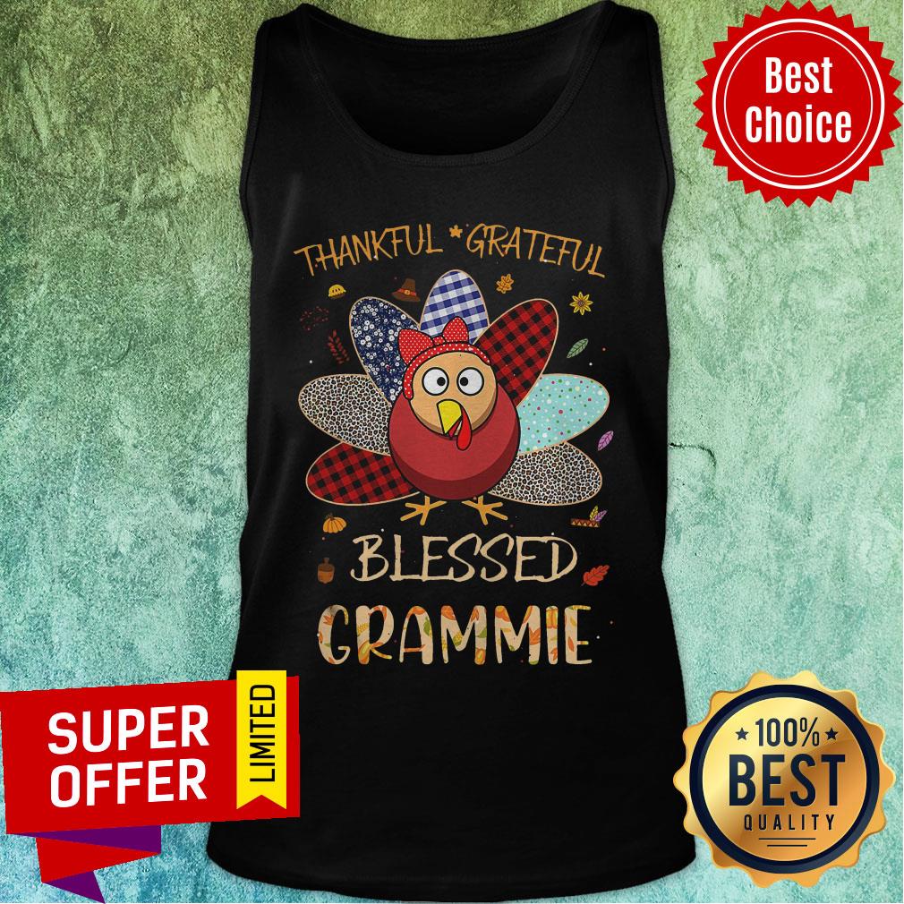 Awesome Thanksgiving Thankful Grateful Blessed Grammie Turkey Shirt
