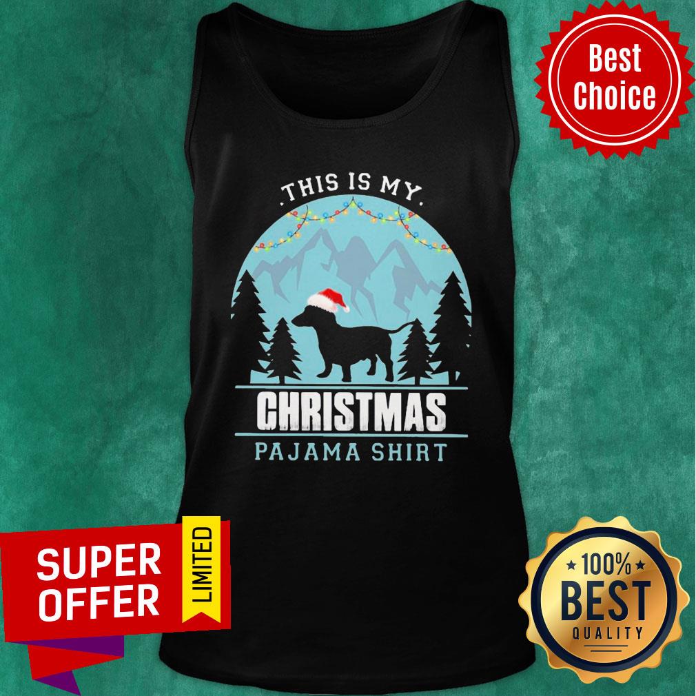 Awesome This Is My Christmas Pajama Santa Dachshund Shirt