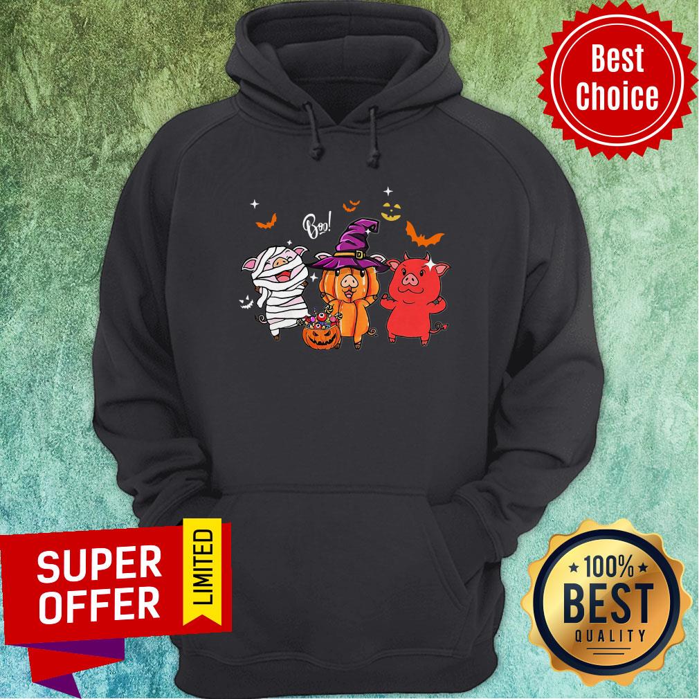 Awesome Three Pigs Witches Pumpkin Halloween Shirt