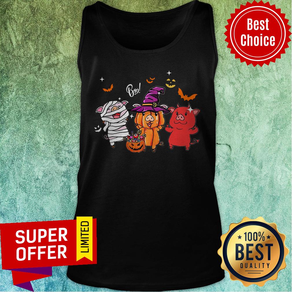 Awesome Three Pigs Witches Pumpkin Halloween Shirt