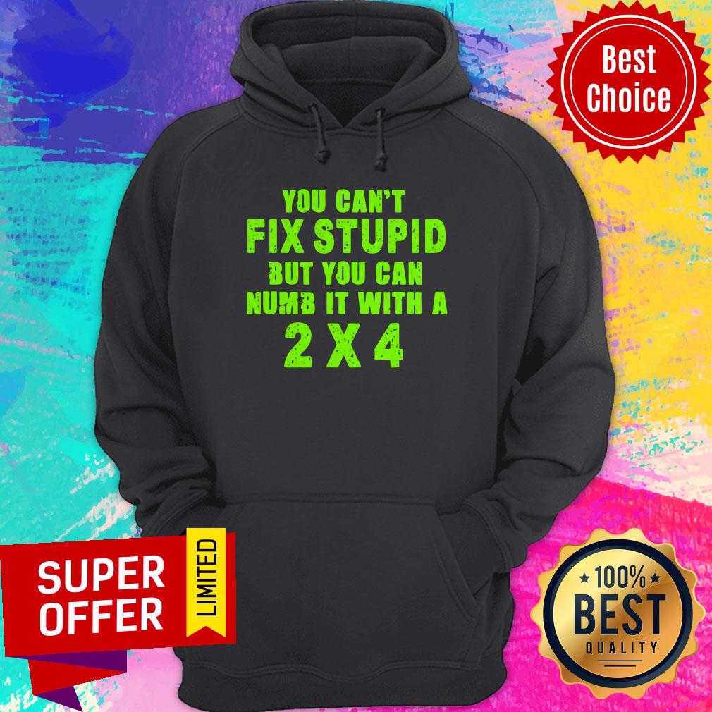 Awesome You Can't Fix Stupid But You Can Numb It With A 2x4 Shirt