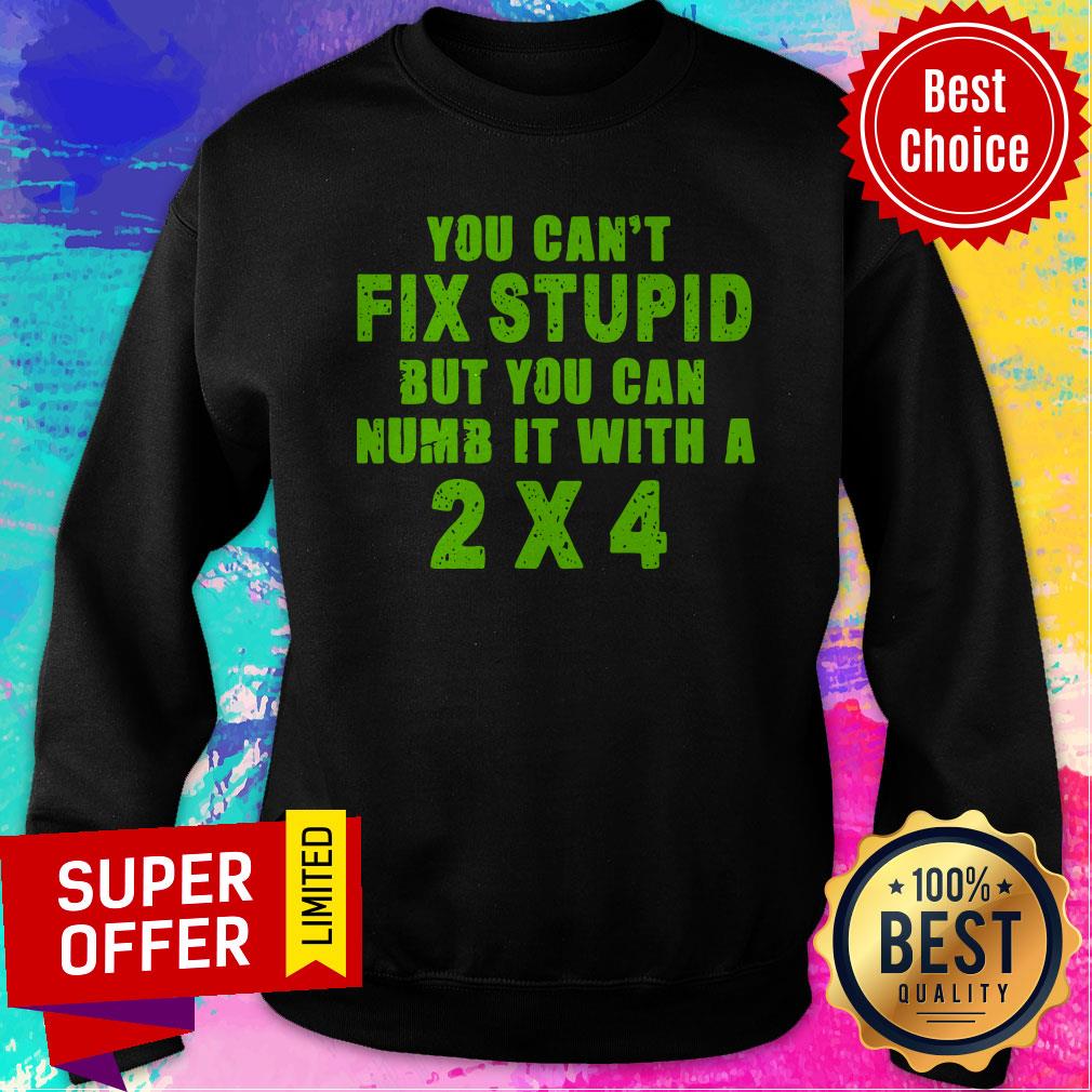 Awesome You Can't Fix Stupid But You Can Numb It With A 2x4 Shirt