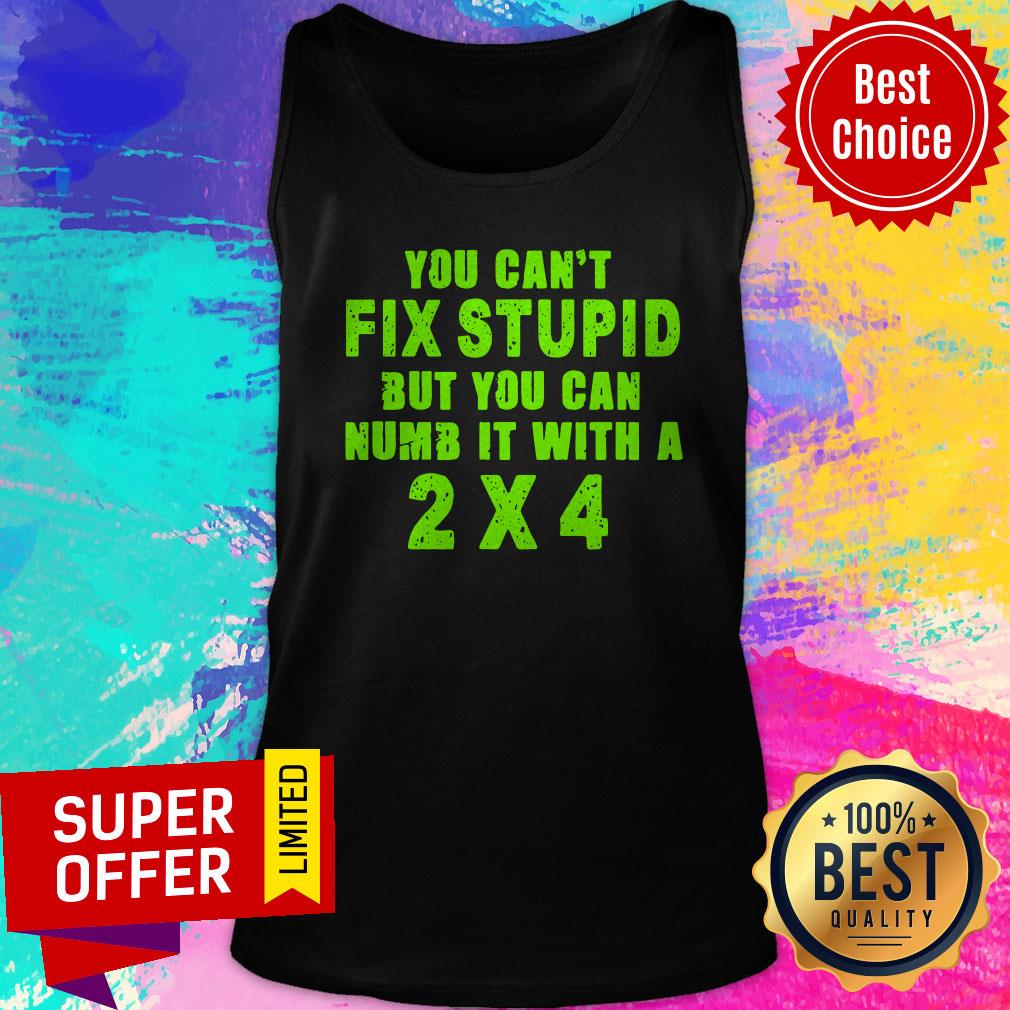 Awesome You Can't Fix Stupid But You Can Numb It With A 2x4 Shirt