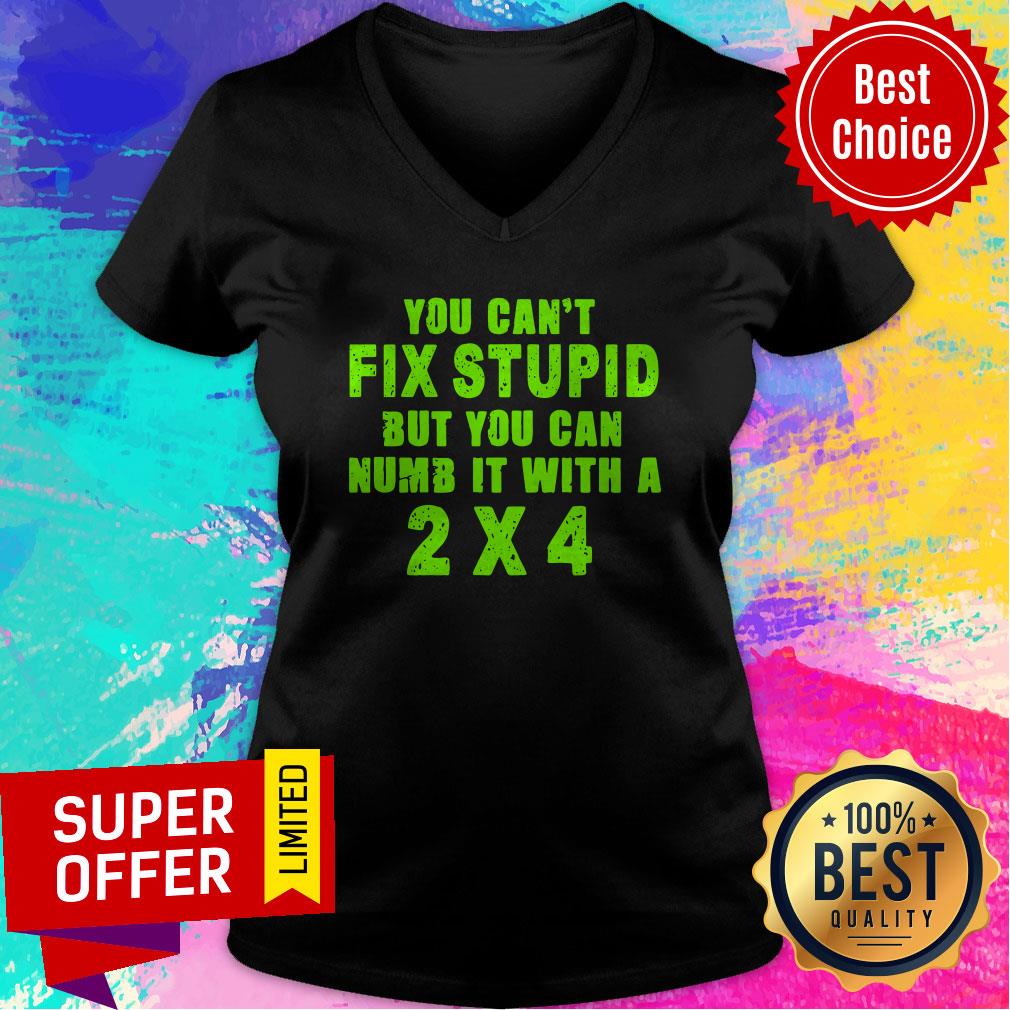 Awesome You Can't Fix Stupid But You Can Numb It With A 2x4 Shirt