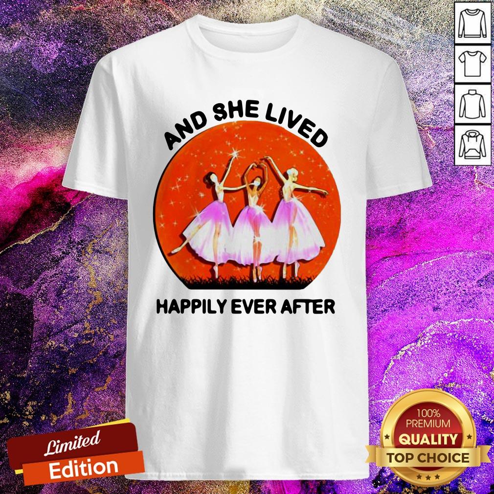 Ballet Girls Mask And She Lived Happily Ever After Halloween Shirt