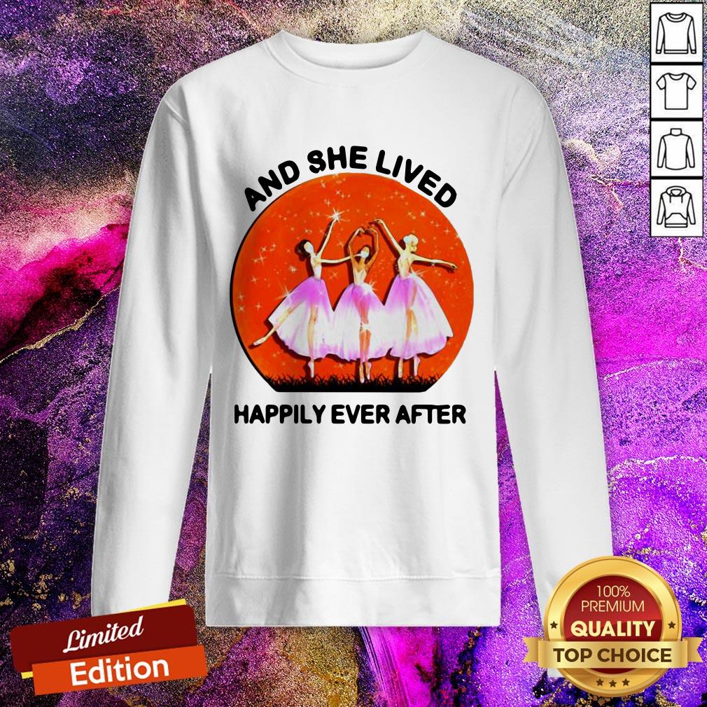 Ballet Girls Mask And She Lived Happily Ever After Halloween Shirt
