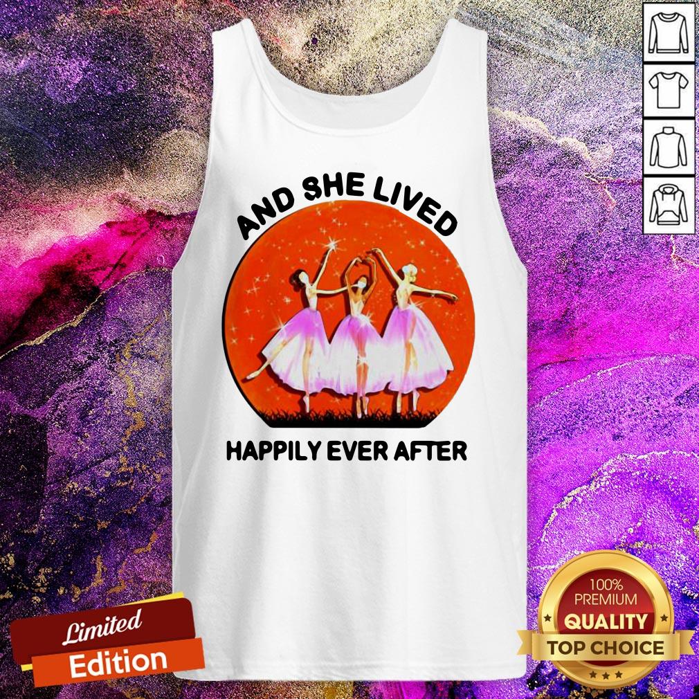 Ballet Girls Mask And She Lived Happily Ever After Halloween Shirt