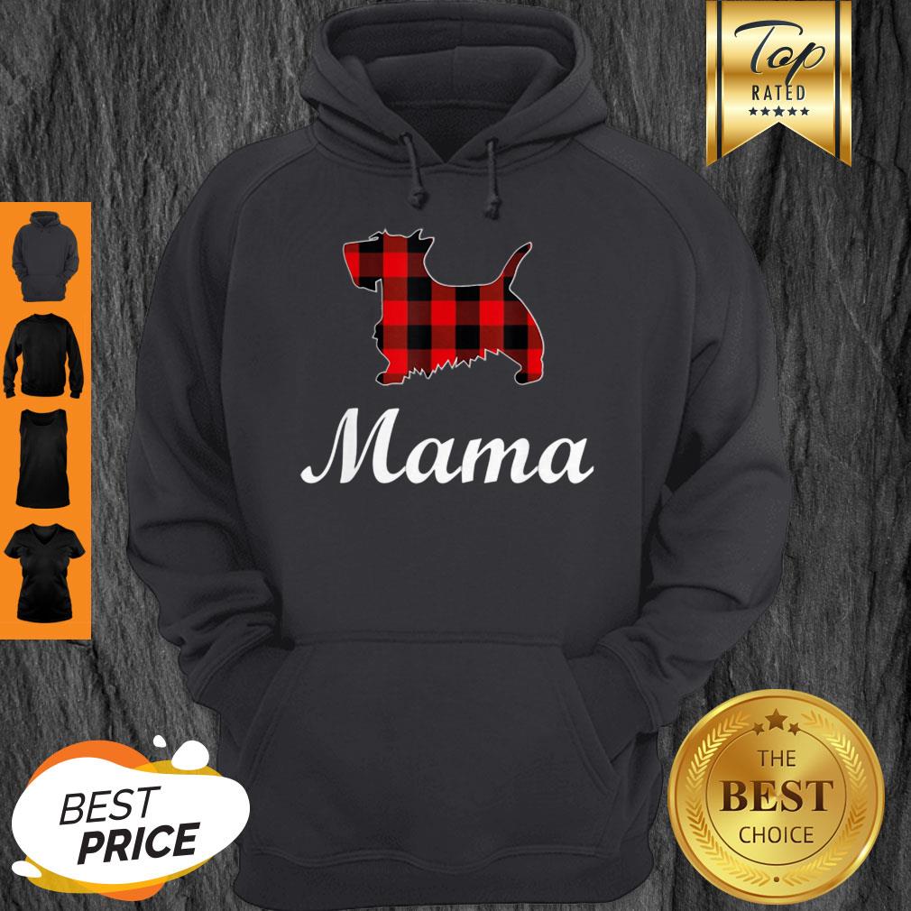 Beautiful Scottish Terrier Mama Red Buffalo Plaid Scottish Terrier Shirt