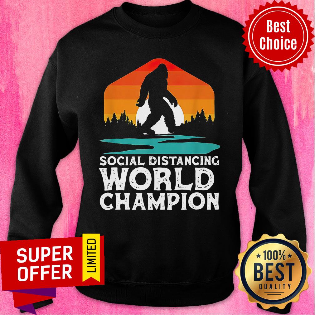 Bigfoot Social Distancing World Champion Sasquatch Vintage Shirt