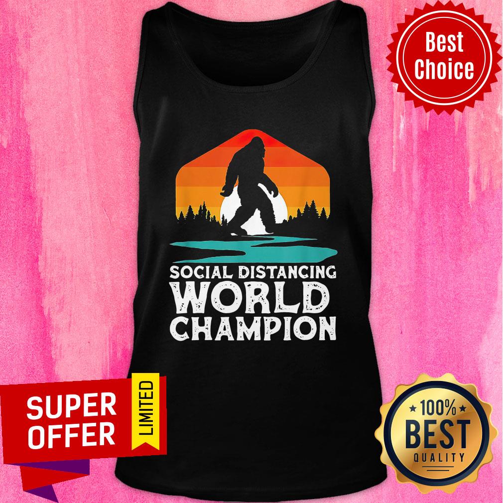 Bigfoot Social Distancing World Champion Sasquatch Vintage Shirt