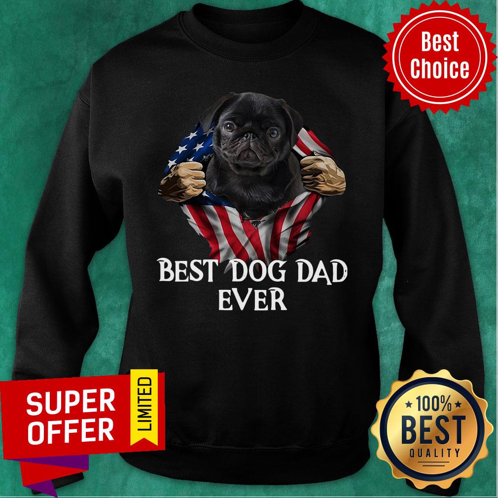 Blood Inside Me American Flag Best Dog Dad Ever Shirt