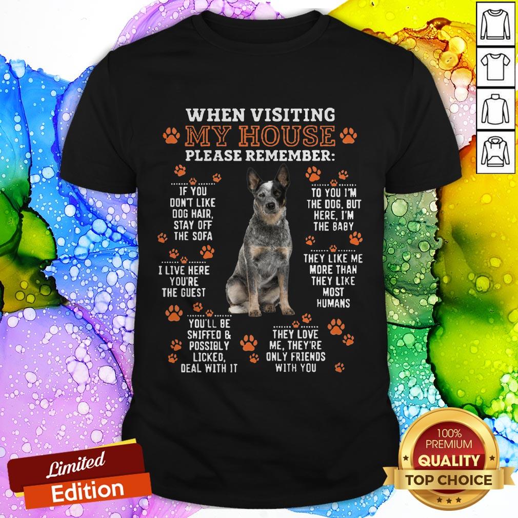 Blue Heeler When Visiting My House Please Remember Shirt