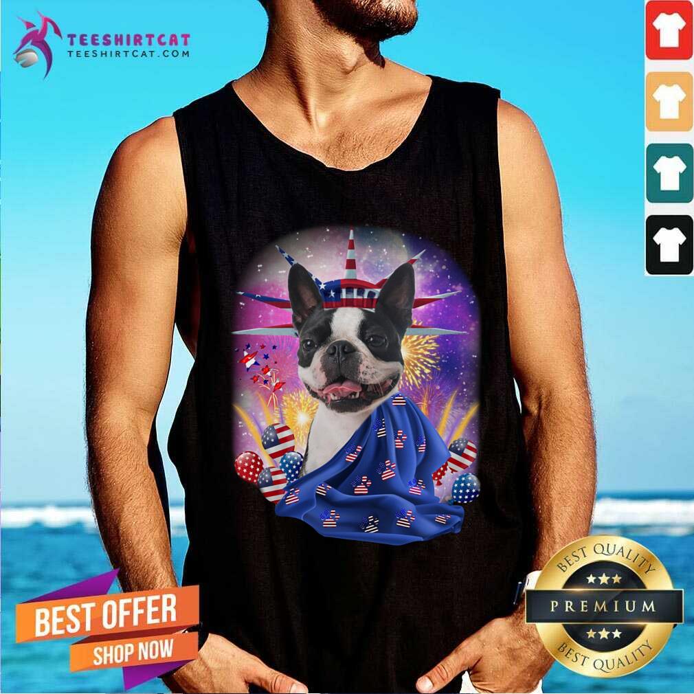 Boston Terrier Independence Liberty For Dog Shirt