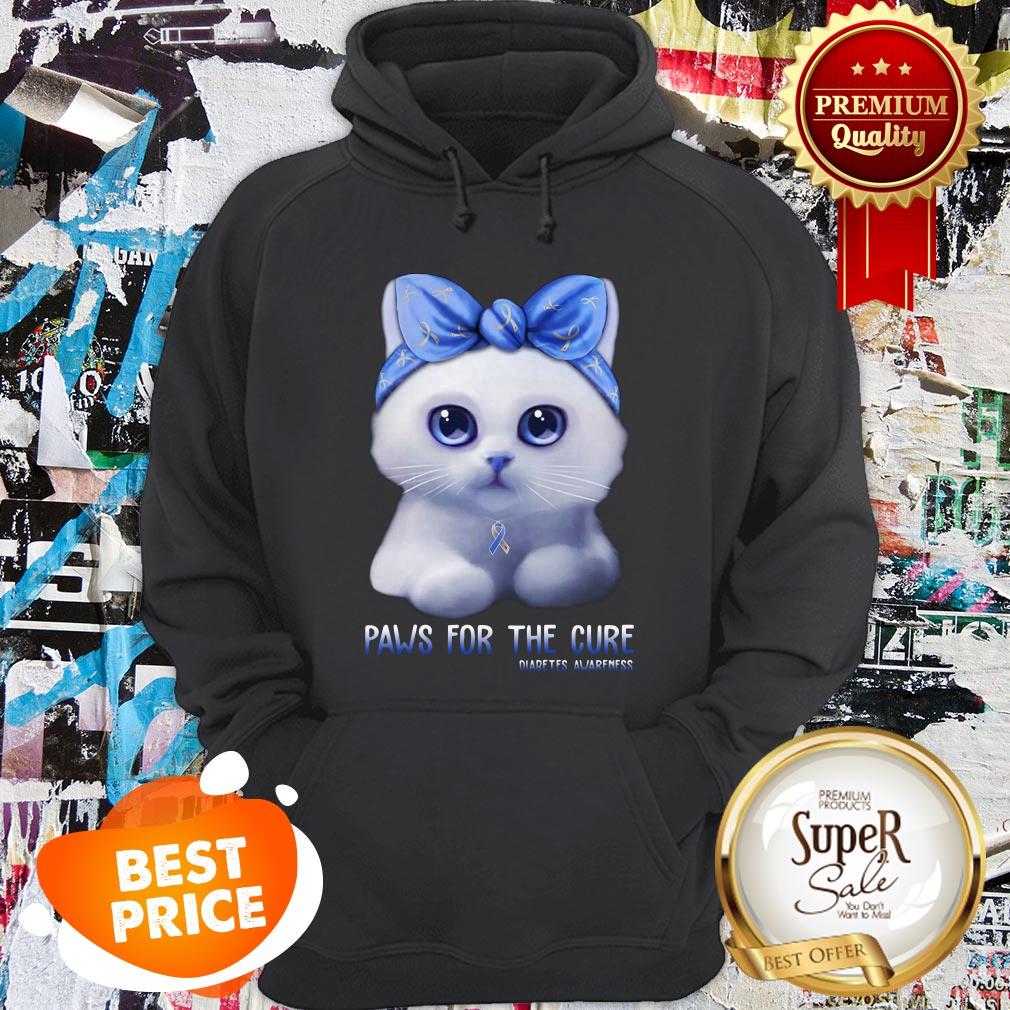 Cat Paws For The Cure Diabetes Awareness Shirt