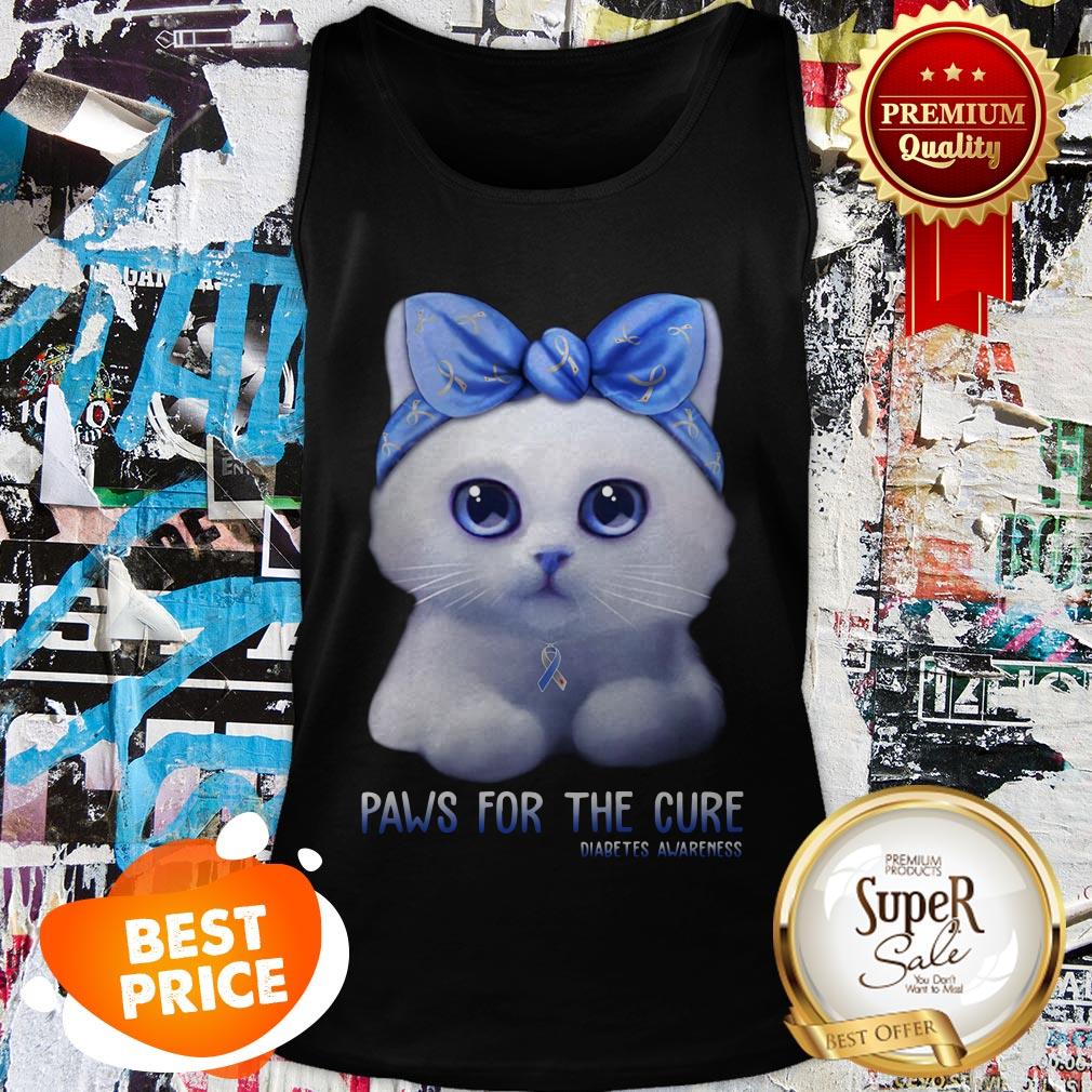 Cat Paws For The Cure Diabetes Awareness Shirt