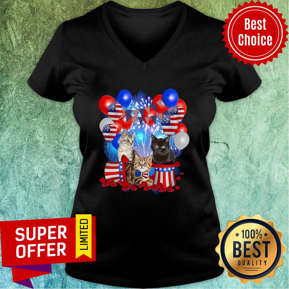 Cats Independence Day American Flag Shirt