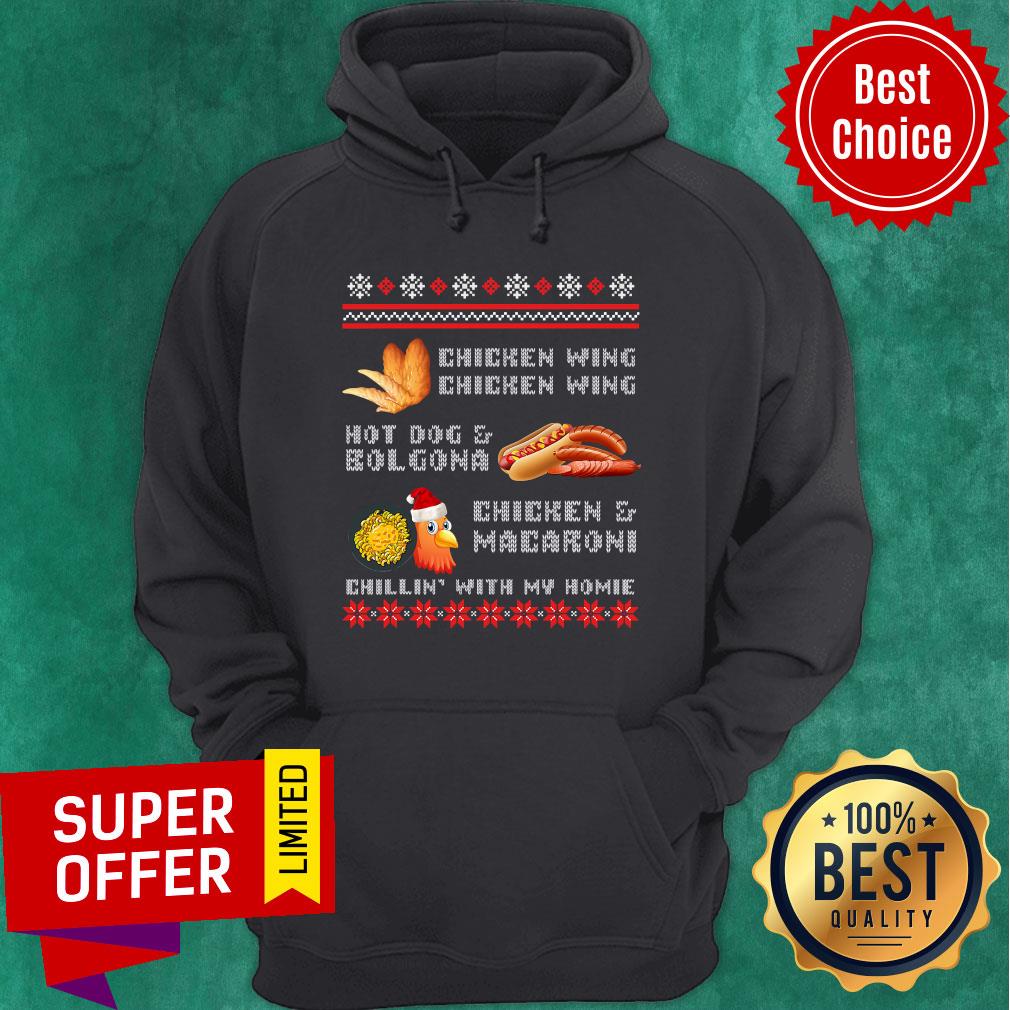 Cooked Chicken Wing Chicken Wing Hot Dog Bolgona Ugly Xmas Shirt