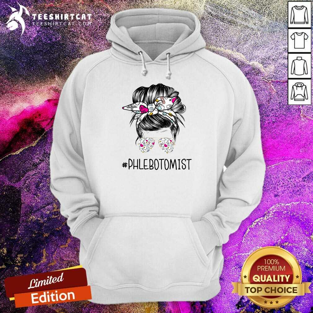 Cool Bun Hair Sunglasses Headband Phlebotomist Shirt