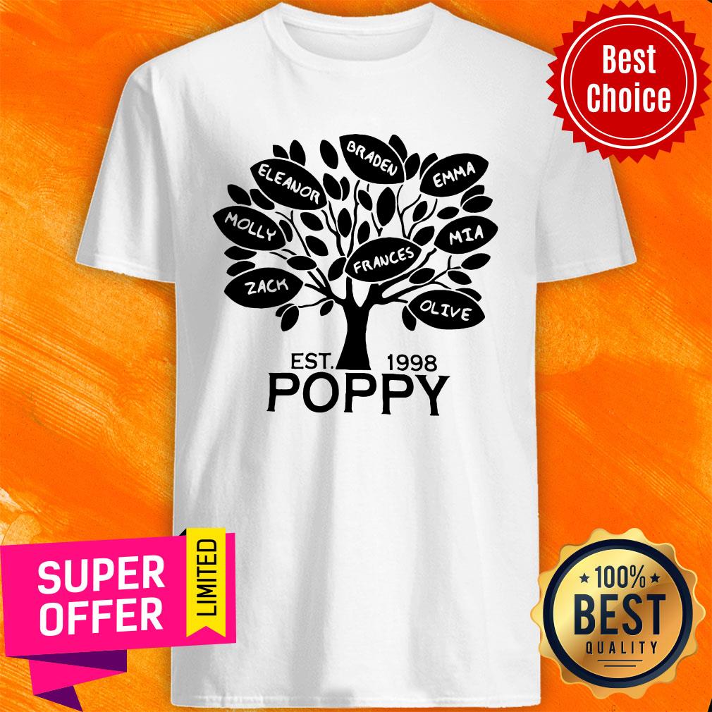 Coolspod Personalized EST 1998 Poppy Tree Shirt