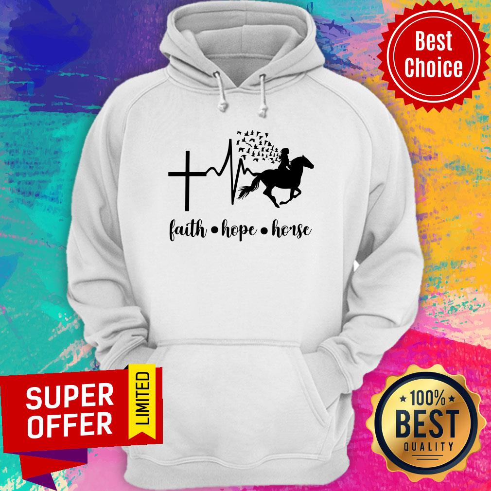 Cross Heart Beat Faith Hope Horse Shirt