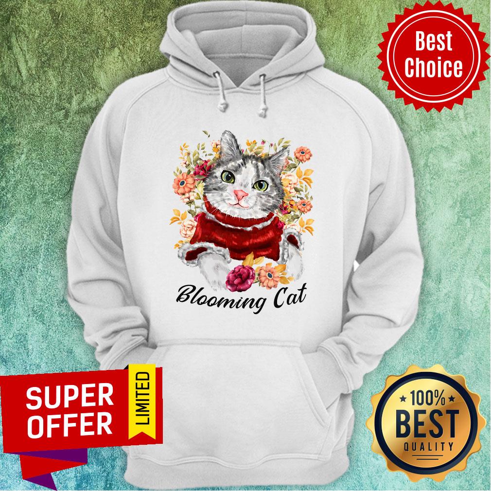 Cute Blooming Cat Watercolor Cat Flower Shirt