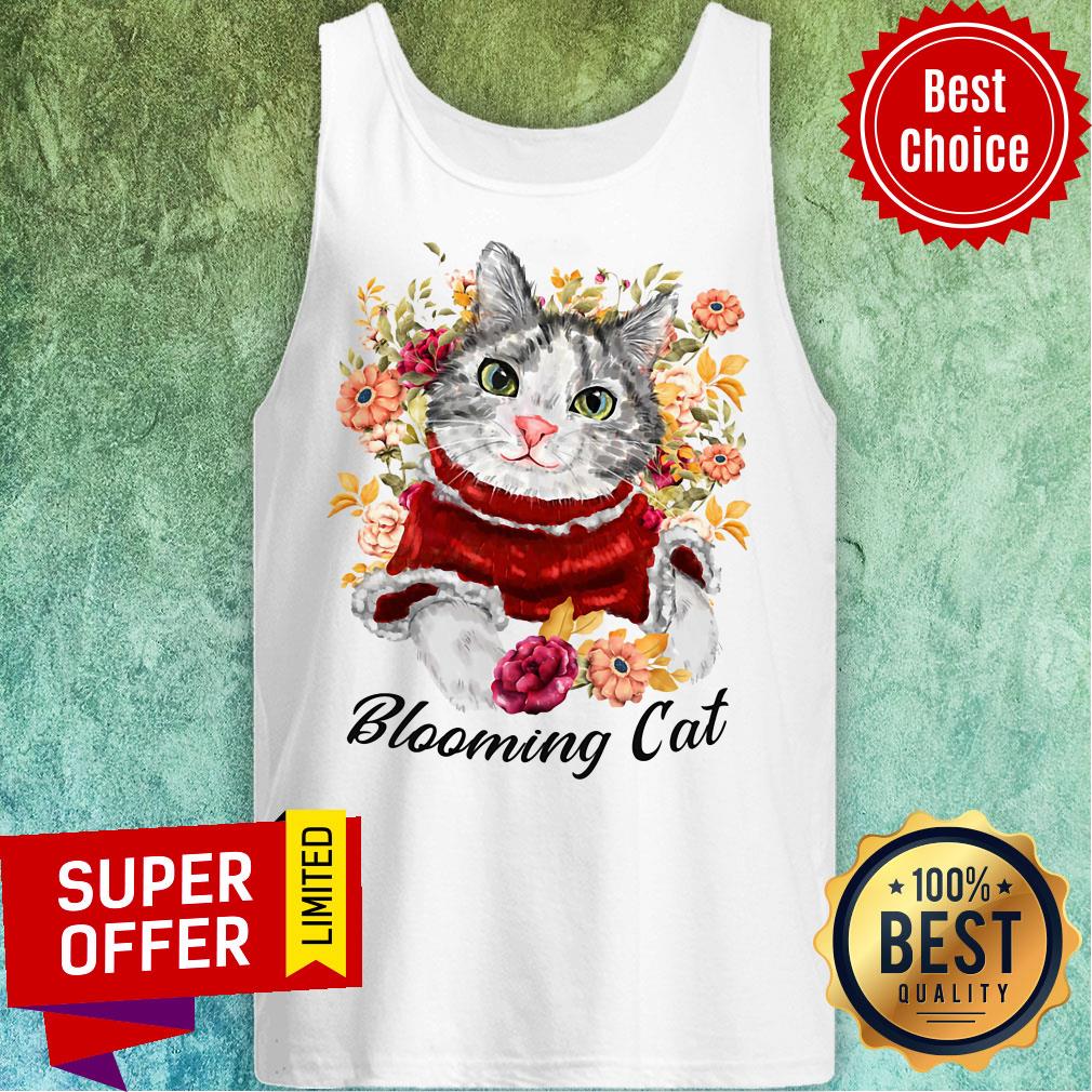 Cute Blooming Cat Watercolor Cat Flower Shirt