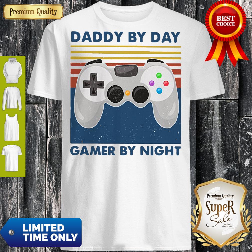 Daddy By Day Gamer By Night Funny Family Shirt