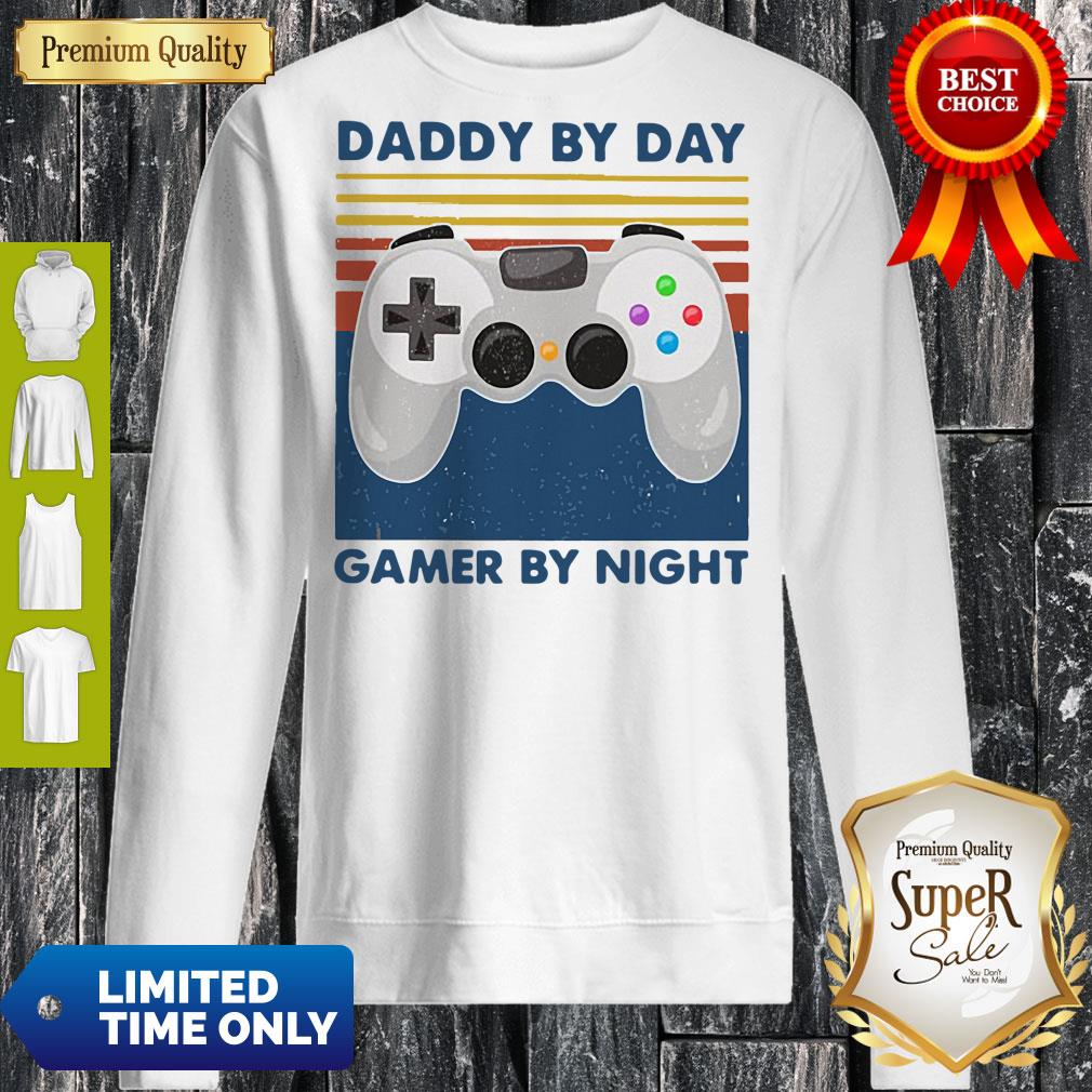 Daddy By Day Gamer By Night Funny Family Shirt