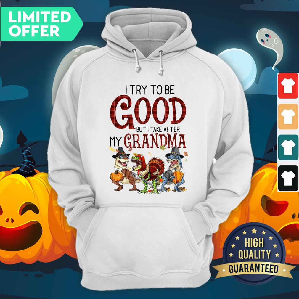 Dinosaur I Try To Be Good But I Take After My Grandma Shirt