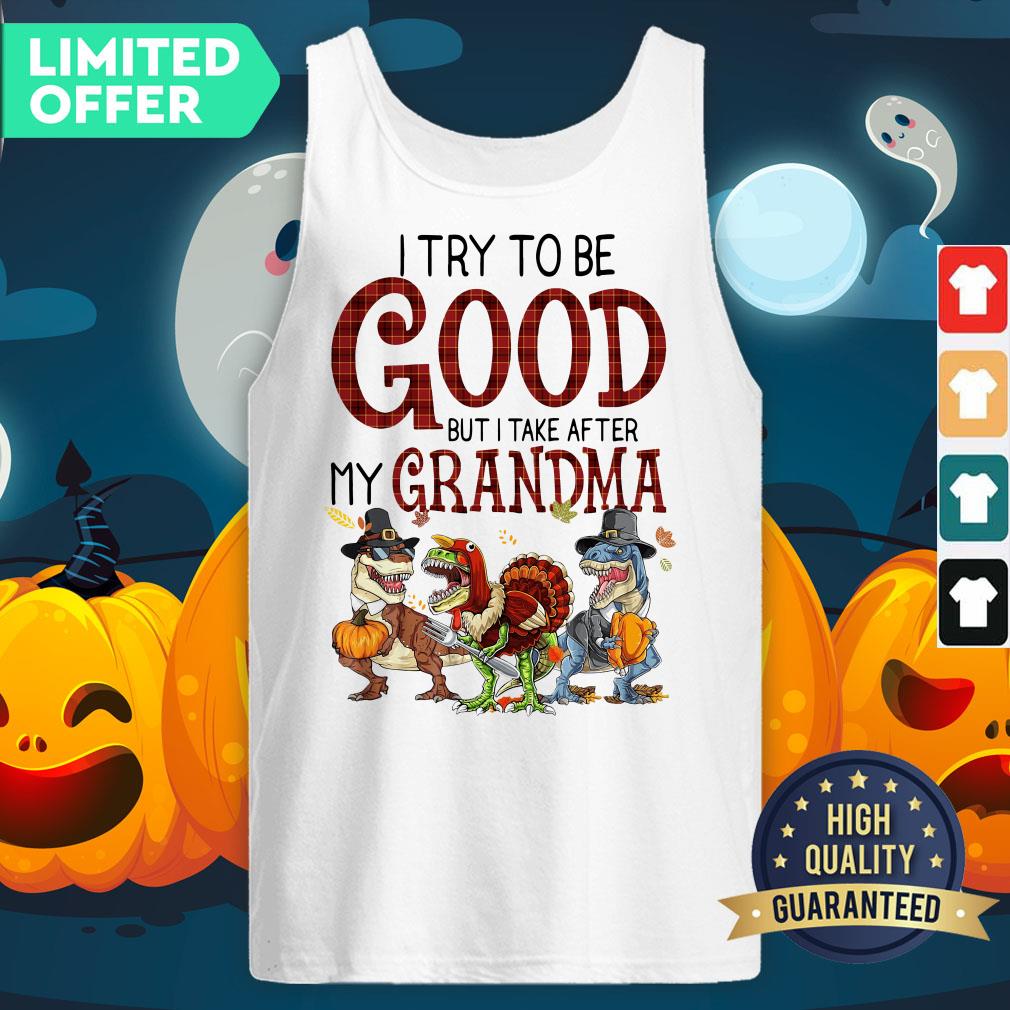 Dinosaur I Try To Be Good But I Take After My Grandma Shirt